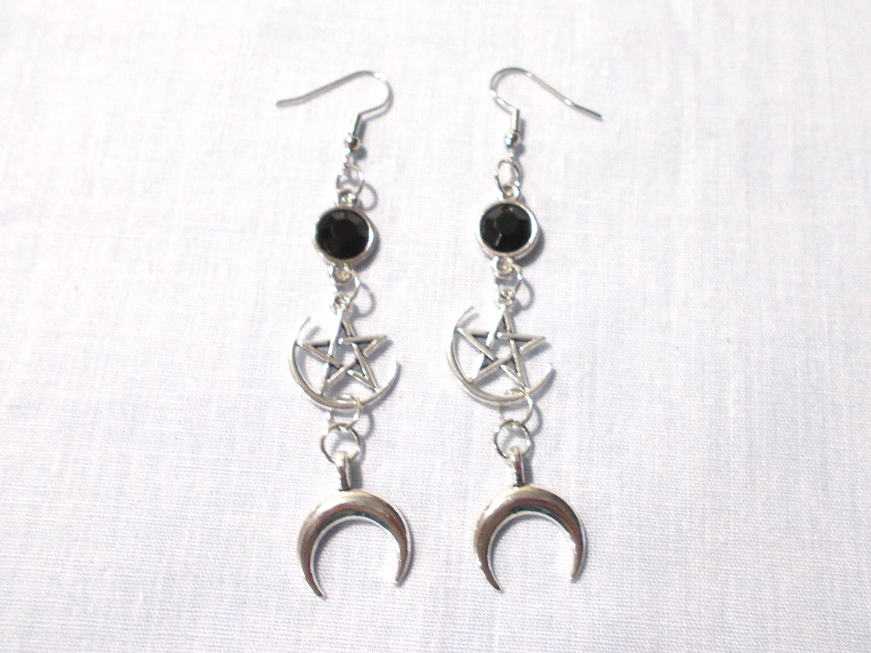 アクセサリー MM: Crescent Moon Pentagram Earrings RM Mm Crescent Moon Pentagram Earrings Rm | eBay