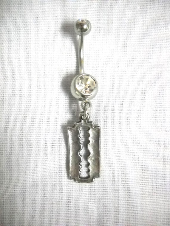 Realistic RAZOR BLADE Small Pewter Punk Rock Goth Charm on - Etsy