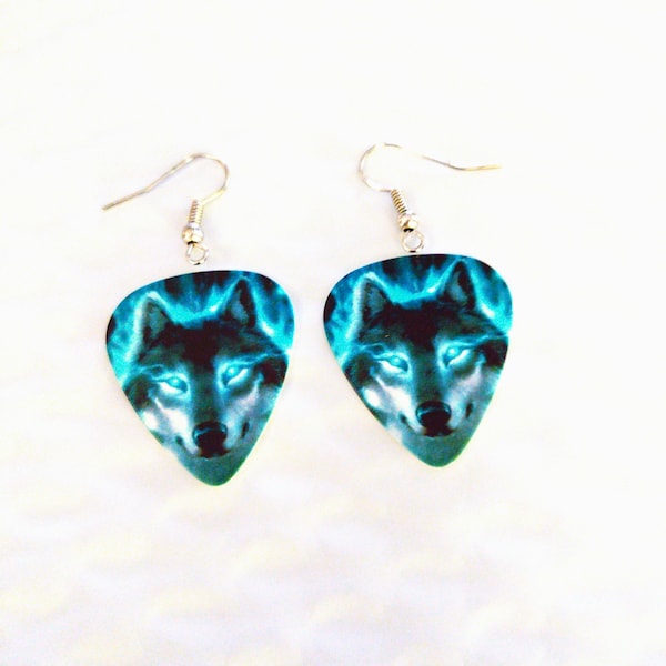 Wolf Guitar Pick Etsy