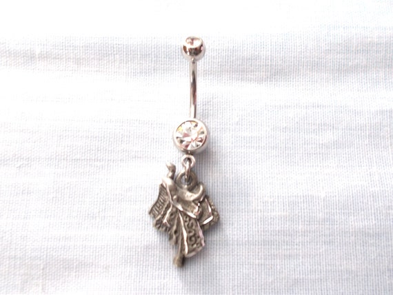 Surgical Stainless Steel Fancy Top Crystal 14g Belly Naval Ring Surgical Stainless Steel Fancy Top Crystal 14g Belly Naval Ring