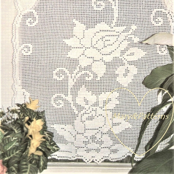 PDF Crochet pattern curtains-tend - Crochet tend- Home decor - vintage  crochet