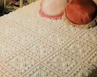 PDF Crochet bedspread pattern  - bedcover - Crochet blanket - Home decor - vintage  crochet