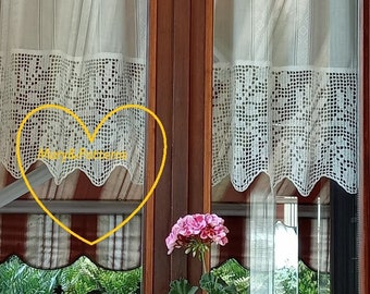PDF crochet file - Border curtain -  curtain divider - curtain filet