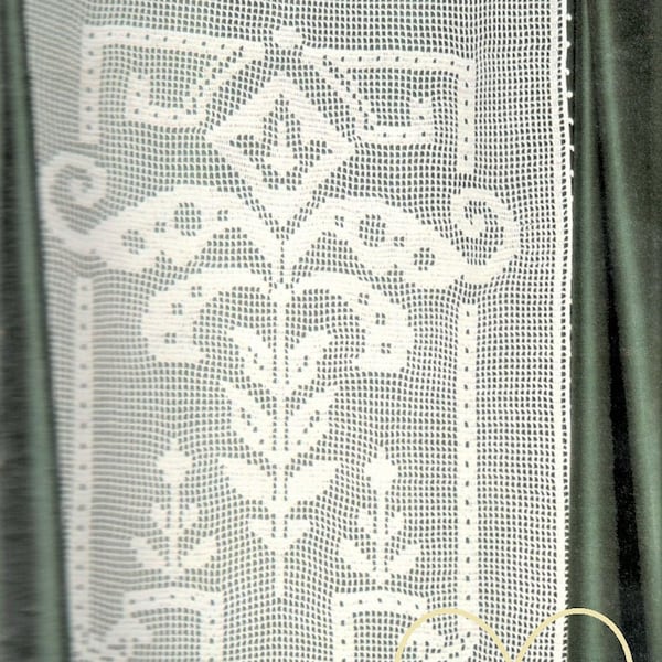 PDF Crochet pattern curtains-tend - Crochet tend- Home decor - vintage  crochet