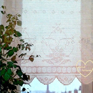PDF Crochet pattern curtains-tend - Crochet tend- Home decor - vintage  crochet