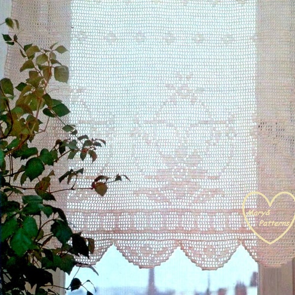 PDF Crochet pattern curtains-tend - Crochet tend- Home decor - vintage  crochet