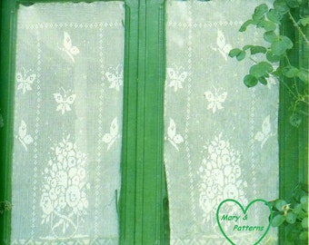 PDF Crochet pattern curtains-tend - Crochet tend- Home decor - vintage  crochet