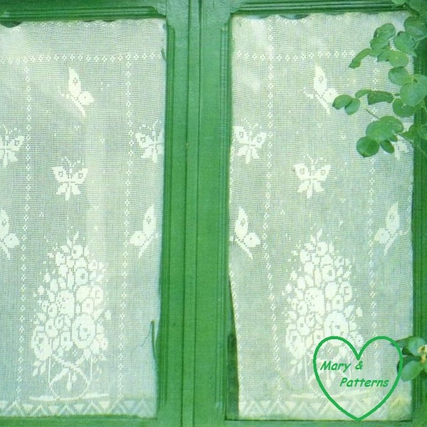 PDF Crochet pattern curtains-tend - Crochet tend- Home decor - vintage  crochet