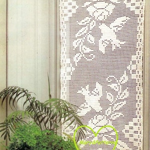 PDF Crochet pattern curtains-tend - or runner -  Crochet tend- Home decor - vintage  crochet