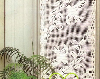 PDF Crochet pattern curtains-tend - or runner -  Crochet tend- Home decor - vintage  crochet