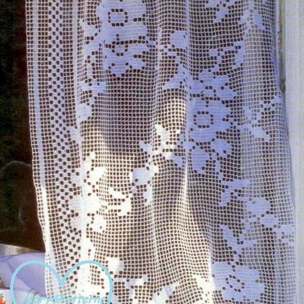 PDF Crochet pattern curtains-tend - Crochet tend- Home decor - vintage  crochet