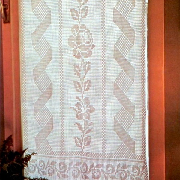 PDF Crochet pattern curtains-tend - Crochet tend- Home decor - vintage  crochet