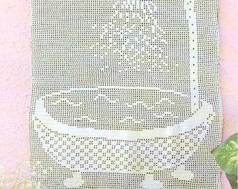 PDF Crochet pattern curtains-tend  -  Crochet panel - Home decor - vintage  crochet