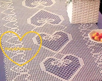PDF Crochet pattern table runner -Crochet doily - Home decor - vintage  crochet