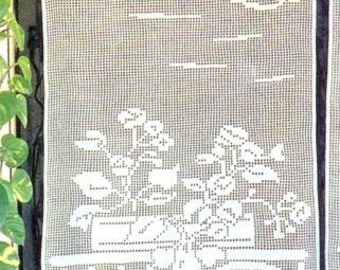 PDF Crochet pattern curtains-tend - Crochet tend- Home decor - vintage  crochet