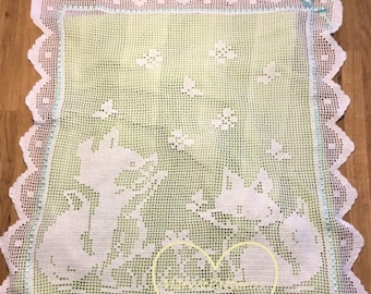 PDF digital pattern  - Baby blanket - Crochet filet blanket