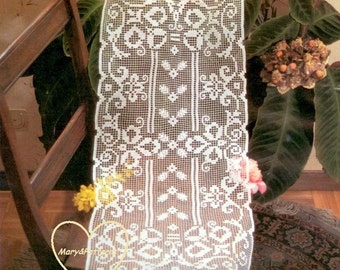 PDF Crochet pattern table runner -Crochet doily - Home decor - vintage  crochet