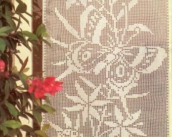 PDF Crochet pattern curtains-tend - Crochet tend- Home decor - vintage  crochet