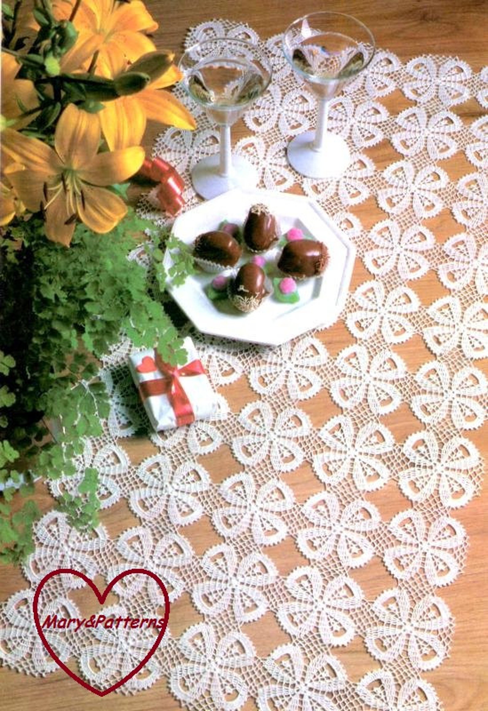 PDF Crochet Runner Pattern Home Decor Vintage Crochet Etsy