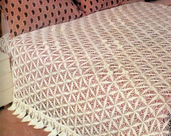 PDF Crochet bedspread pattern  - bedcover - Crochet blanket - Home decor - vintage  crochet