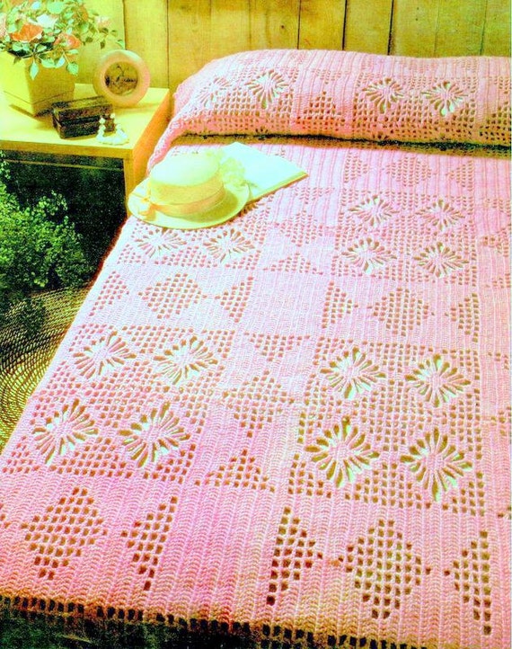 PDF Crochet Bedspread Pattern Bedcover Crochet Blanket - Etsy