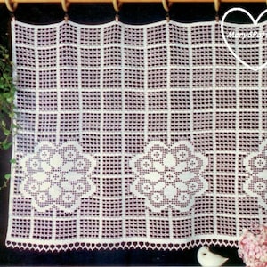 PDF Crochet pattern curtains-tend - Crochet tend- Home decor - vintage  crochet