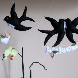 Spring Swallows patterns - Easter birds - rag birds - felt puppets - Easter decor - Home decor