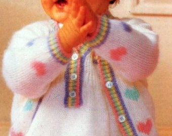 PDF knitting vintage pattern  - Babies set - 9 -12 months