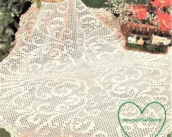PDF Crochet pattern table cover -Crochet doily - Home decor - vintage  crochet