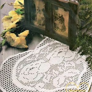 PDF Crochet pattern table cover -Crochet doily - Home decor - vintage  crochet