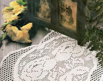 PDF Crochet pattern table cover -Crochet doily - Home decor - vintage  crochet