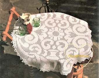 PDF Crochet pattern table cover -Crochet doily - Home decor - vintage  crochet