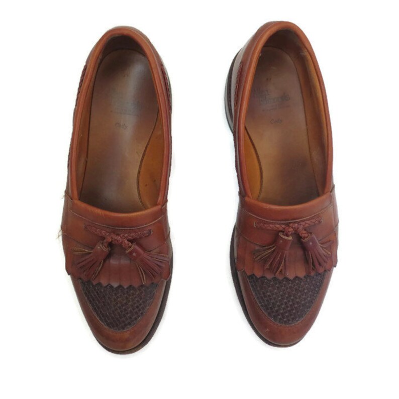 Vintage Allen Edmonds Cody Weave Loafer Dress Shoes brown