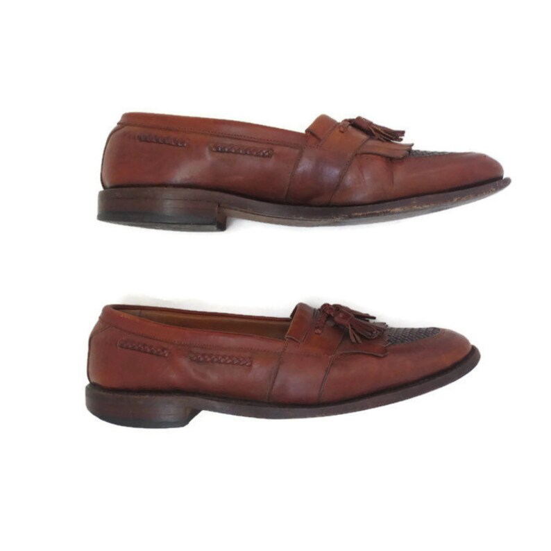 Vintage Allen Edmonds Cody Weave Loafer Dress Shoes brown