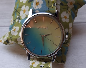 Montre en tissu Liberty London - Cuir Fait Mains