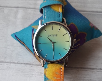 Montre en tissu Japonais - Cuir Fait Mains