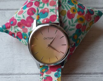 Montre en tissu Liberty London - Cuir Fait Mains