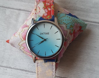 Montre en tissu Japonais - Cuir Fait Mains