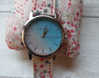 Montre en tissu Liberty London - Cuir Fait Mains