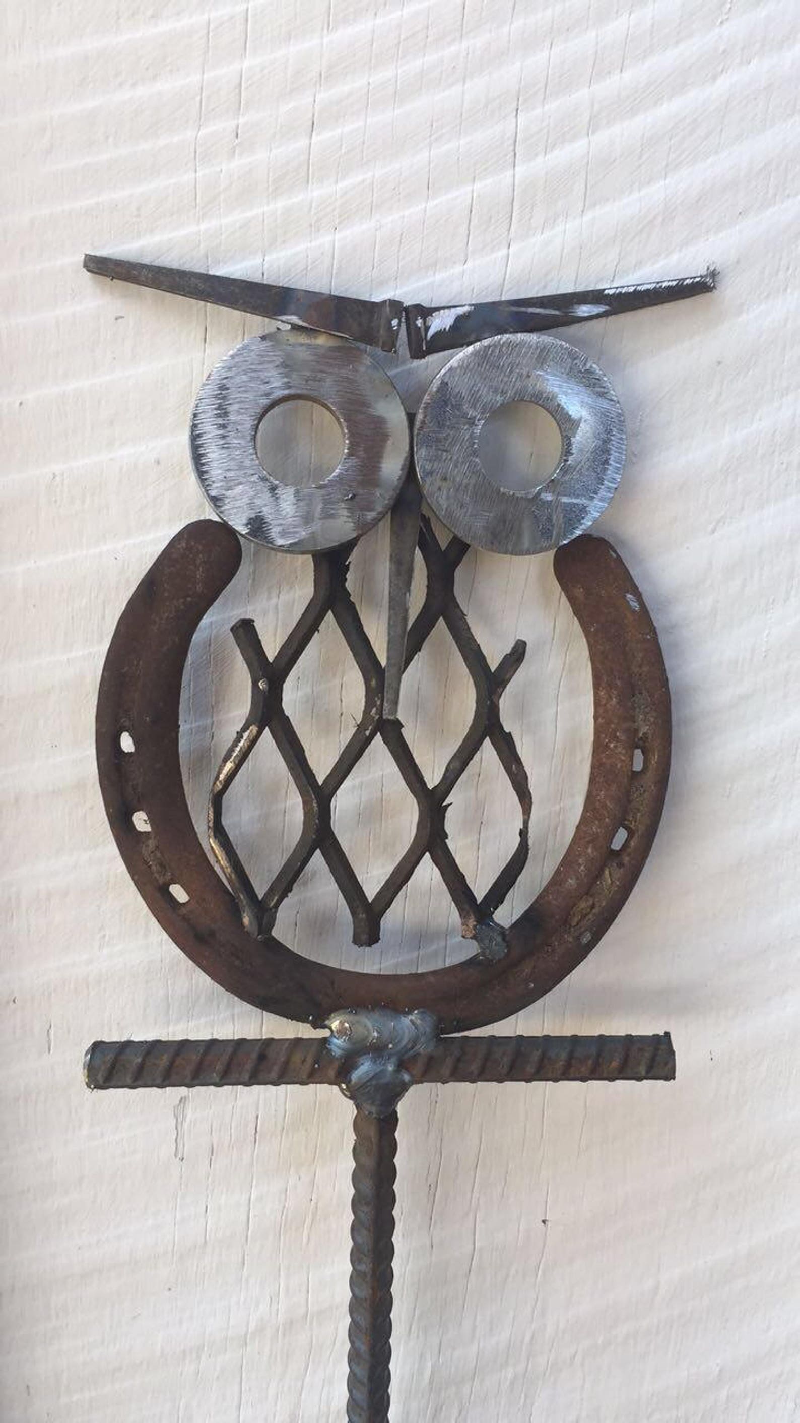 Horseshoe Owl. Yard Art. Metal Art. Metal. Owl. Horseshoe. Etsy
