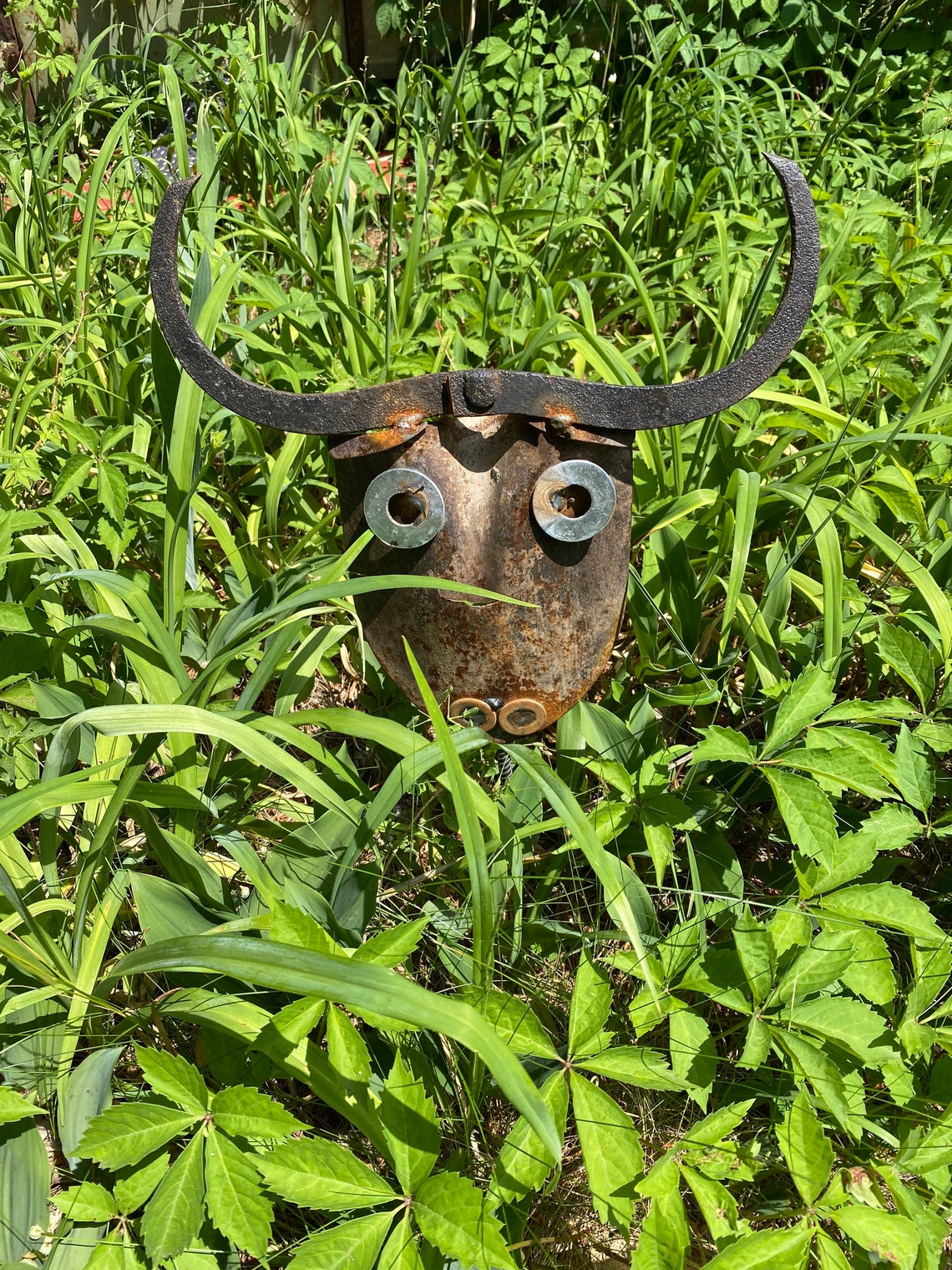 Shovel bull. Garden. Cow. Yard Art Etsy