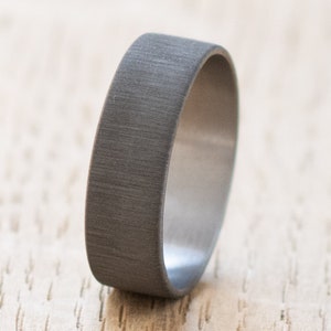 Titanium Minimalist Brushed Ring  - Extra durable - Industrial - Minimalist -  Wedding ring Waterproof - Gift Idea - Modern - Unique