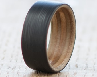 Carbon Fiber Ring - Black Ring - Anniversary Gift - Wedding Band - Carbon Ring - Boyfriend Gift - Mens Ring - Promise ring - Dark Ring