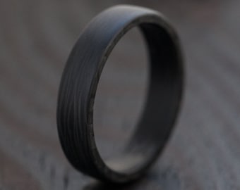 Carbon Fiber Ring - Black Ring - Anniversary Gift - Wedding Band - Carbon Ring - Boyfriend Gift - Mens Ring - Promise ring - Dark Ring