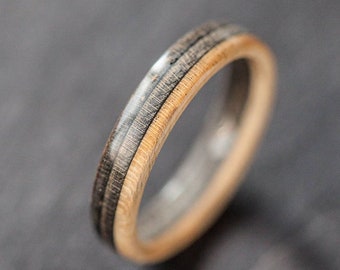 Holzring - Skateboard Ring - Skateboard - Geschenk - Recycelte Skateboards - Hochzeitsbänder - Jubiläum - Wasserfest - Skate Ring BoardThing