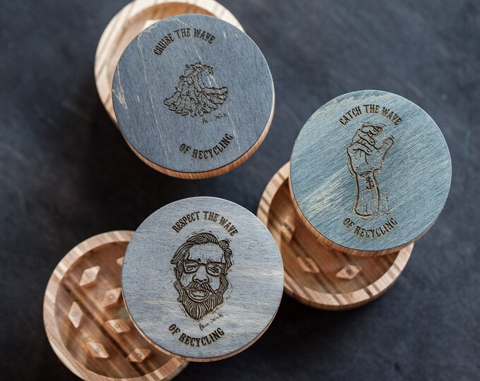 Herb Grinder Recycled Skateboard Herb Crusher Smoker Gift Weed Grinder