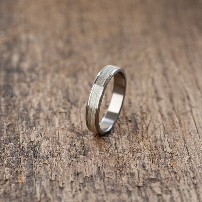Hemp Rings White Titanium Hemp Ring - White - Solid - Minimalist - Wedding ...