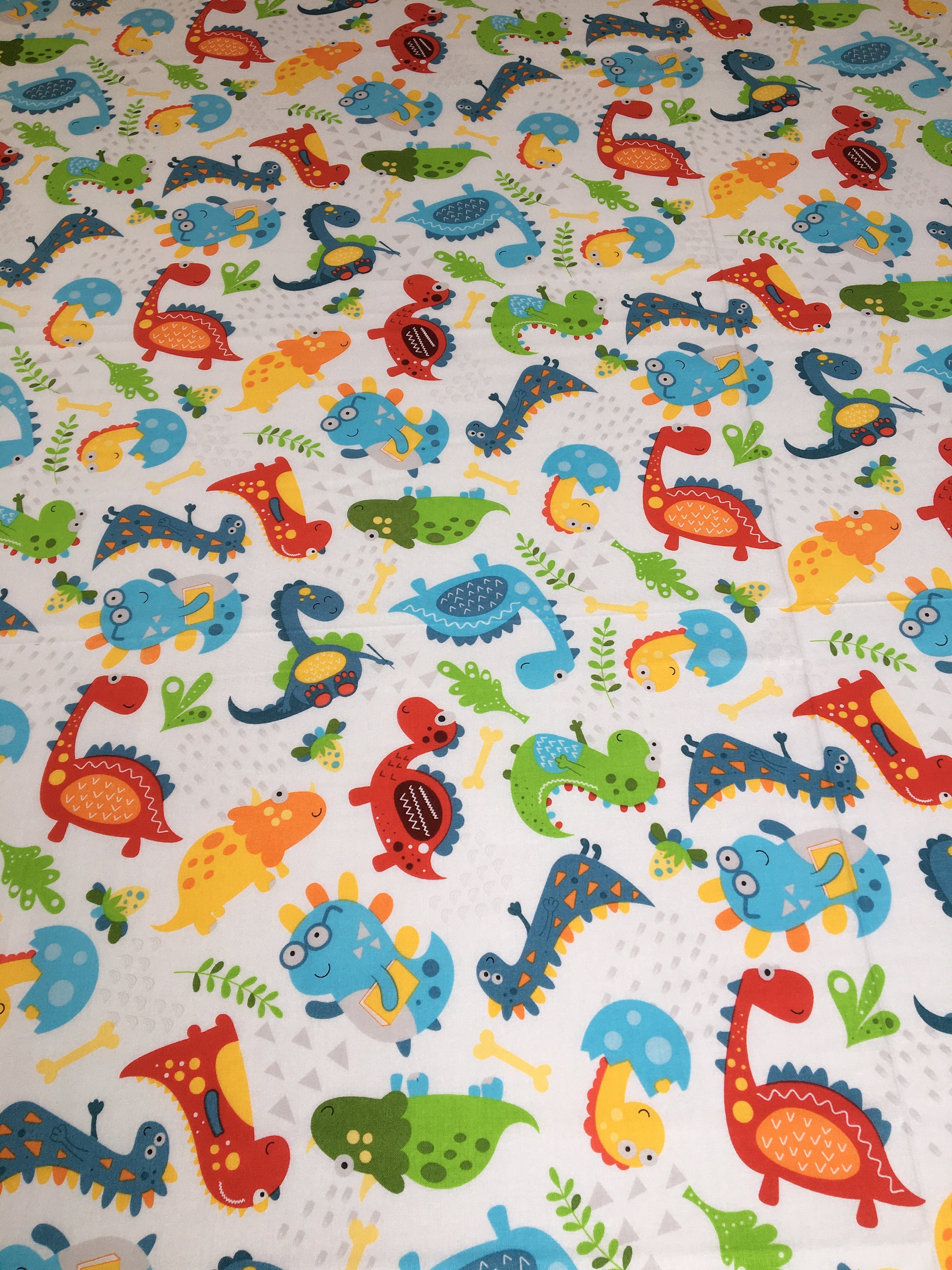 Baby Dinosaur Fabric Baby Dino Fabric 100 Cotton by Fabric Etsy