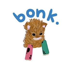 Tater Tot Cat Bonk Sticker