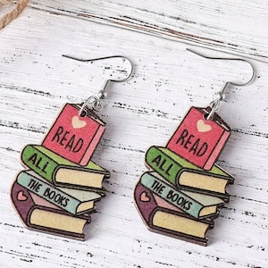 Read All The Books Earrings